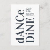 ビッグモダンモノグはっきりしたシンプルラム結婚 エンクロージャーカード (正面)