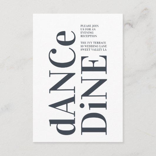 ビッグモダンモノグはっきりしたシンプルラム結婚 エンクロージャーカード (正面)