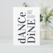 ビッグモダンモノグはっきりしたシンプルラム結婚 エンクロージャーカード (スタンド正面)