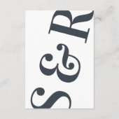 ビッグモダンモノグはっきりしたシンプルラム結婚 エンクロージャーカード (裏面)