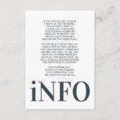 ビッグモダンモノグはっきりしたシンプルラム結婚 エンクロージャーカード (正面)