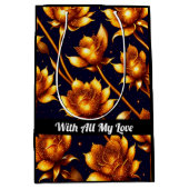 ビッグモダンラグジュアリー金ゴールドバラコレクション ミディアムペーパーバッグ (正面)