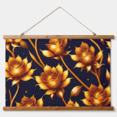 ビッグモダンラグジュアリー金ゴールドバラコレクション 吊り下げ型タペストリー (正面)