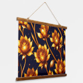 ビッグモダンラグジュアリー金ゴールドバラコレクション 吊り下げ型タペストリー (傾斜あり)