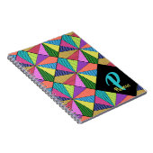 ビッグモノグラムとパターンの明るいウェッジ ノートブック (右側)