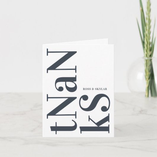 ビッグモノグラムモダンシンプル サンキューカード (正面)