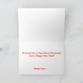 ビッグユーモアのあるブラザークリスマスカード シーズンカード (内部)