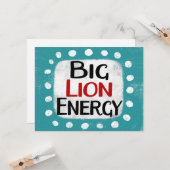 ビッグライオンエナジーグリーティングカード カード (正面/裏面インサイチュ)