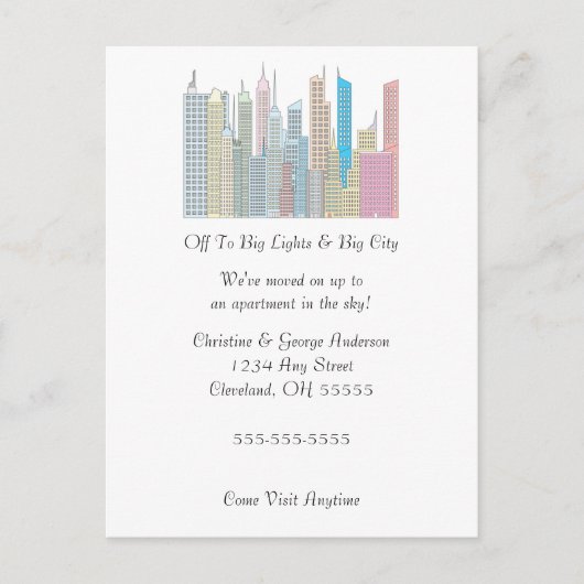 ビッグライツビッグシティの動きを伝える 案内ポストカード (正面)