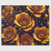 ビッグラグジュアリー金ゴールドトレンディーバラコレクション ラッピングペーパー (フラット)