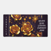 ビッグラグジュアリー金ゴールドバラモダンコレクション デスクマット (正面)