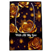 ビッグラグジュアリー金ゴールドバラモダンコレクション ミディアムペーパーバッグ (正面)