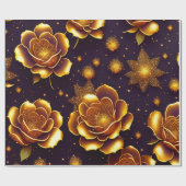 ビッグラグジュアリー金ゴールドバラモダンコレクション ラッピングペーパー (フラット)