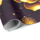 ビッグラグジュアリー金ゴールドバラモダンコレクション ラッピングペーパー (ロールコーナー)