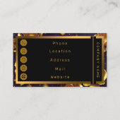 ビッグラグジュアリー金ゴールドバラモダンコレクション 名刺 (裏面)