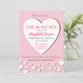 ビッグラブハートピンクブライダルシャワー招待 招待状 (スタンド正面)
