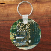 ビッグリグのロギングトラックのトラックアート キーホルダー (正面)