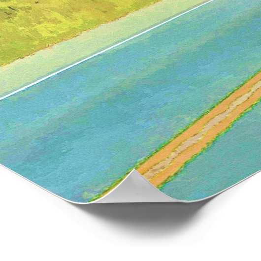 ビッグリグカートランスポーターのトラック運転手のアートポスター ポスター (角)