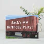 ビッグリグセミトラックバースデーパーティ招待状 招待状 (スタンド正面)