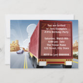 ビッグリグセミトラックバースデーパーティ招待状 招待状 (裏面)