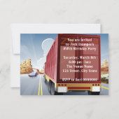 ビッグリグセミトラックバースデーパーティ招待状 招待状 (裏面)