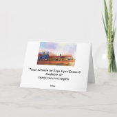 ビッグリグタンカーのトラック愛好家ハッピーファーザーズデイカード カード (裏面)