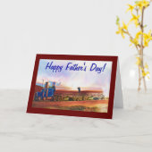 ビッグリグタンカーのトラック愛好家ハッピーファーザーズデイカード カード (黄色い花)