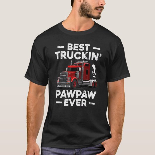 ビッグリグトラック最高のカーメンズトラックPawpaw Tシャツ (正面)