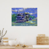 ビッグリグトラック高速道路運転輸送アートポスター ポスター (キッチン)