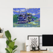 ビッグリグトラック高速道路運転輸送アートポスター ポスター (ホームオフィス)