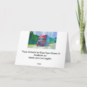 ビッグリグレッドロードライナートラックオーバー誕生日カード カード (裏面)