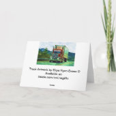 ビッグリグロードライナートラックオーバー誕生日カード カード (裏面)