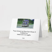 ビッグリグロードライナートラックオーバー誕生日カード カード (裏面)