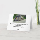 ビッグリグロードライナートラックオーバー誕生日カード カード (裏面)