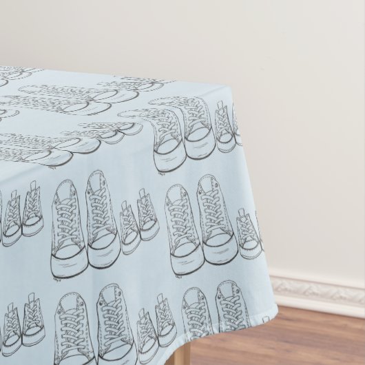 ビッグリトルシューズ新生児シャワースニーカー青い男の子 テーブルクロス (インサイチュ)