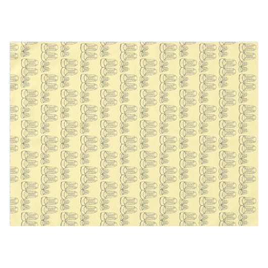 ビッグリトルシューズ新生児シャワースニーカー黄 テーブルクロス (正面(横))