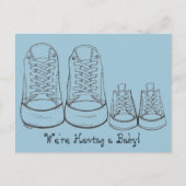 ビッグリトルスニーカー新生児誕生のお知らせ 案内ポストカード (正面)