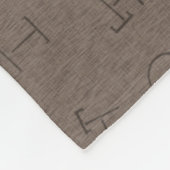 ビッグレターキャトルブラウン フリースブランケット (角)