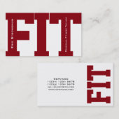ビッグレターFITフィットネストレーナーモダンカバー 名刺 (正面/裏面)
