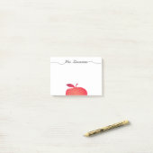 ビッグレッドアップルグレードスクール先生 ポストイット (デスク上)