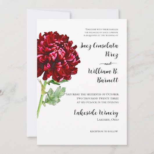 ビッグレッドキク招待状 招待状 (正面)