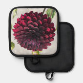 ビッグレッドダリア開花フローラ 鍋敷き (正面/裏面)