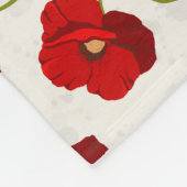 ビッグレッドポピーフリースブランケット フリースブランケット (角)