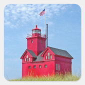 ビッグレッドミシガンライトハウス スクエアシール (正面)