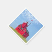 ビッグレッドミシガンライトハウス スタンダードカクテルナプキン (角)