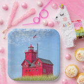 ビッグレッドミシガンライトハウス ペーパープレート (パーティー)