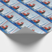 ビッグレッドライトハウスウォーターカラー ラッピングペーパー (角)