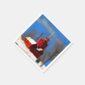 ビッグレッドライトハウス絵画ズ – オリジナルアート スタンダードカクテルナプキン (角)