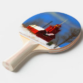 ビッグレッドライトハウス絵画ズ – オリジナルアート 卓球ラケット (正面アングル)