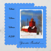 ビッグレッドライトハウス絵画ズ – オリジナルアート 招待状 (正面/裏面)